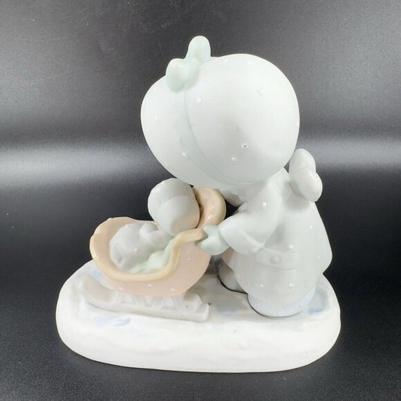 Vintage Precious Moments January 1987 Samuel J Butcher Ceramic Figurine Figure - Picture 7 of 11